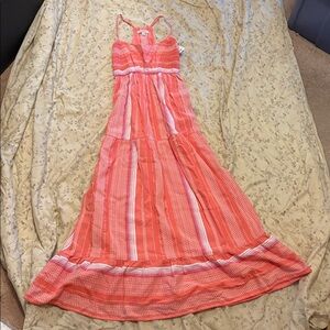 Liverpool Los Angeles Racer Back Tiered Maxi Dress